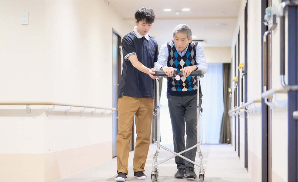 リハビリ要素を取り入れた歩行練習