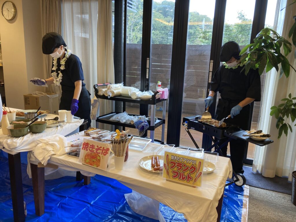 秋祭りの食事