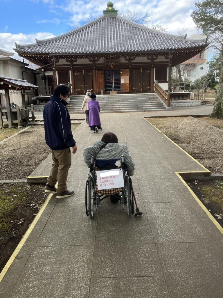 車椅子で初詣