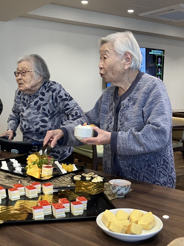 チョコレートプリンに好きな盛り付けをする