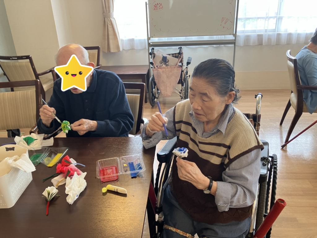 母の日にカーネーション制作