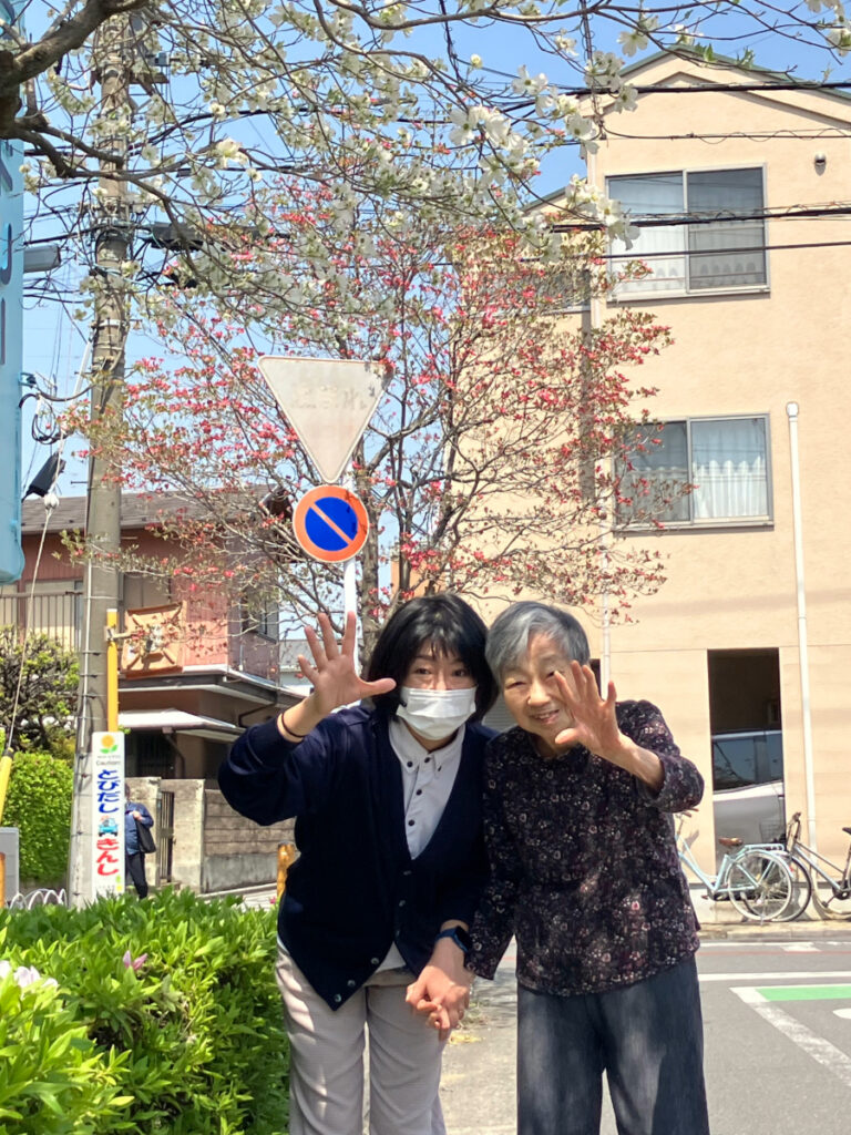 お花見散歩の様子
