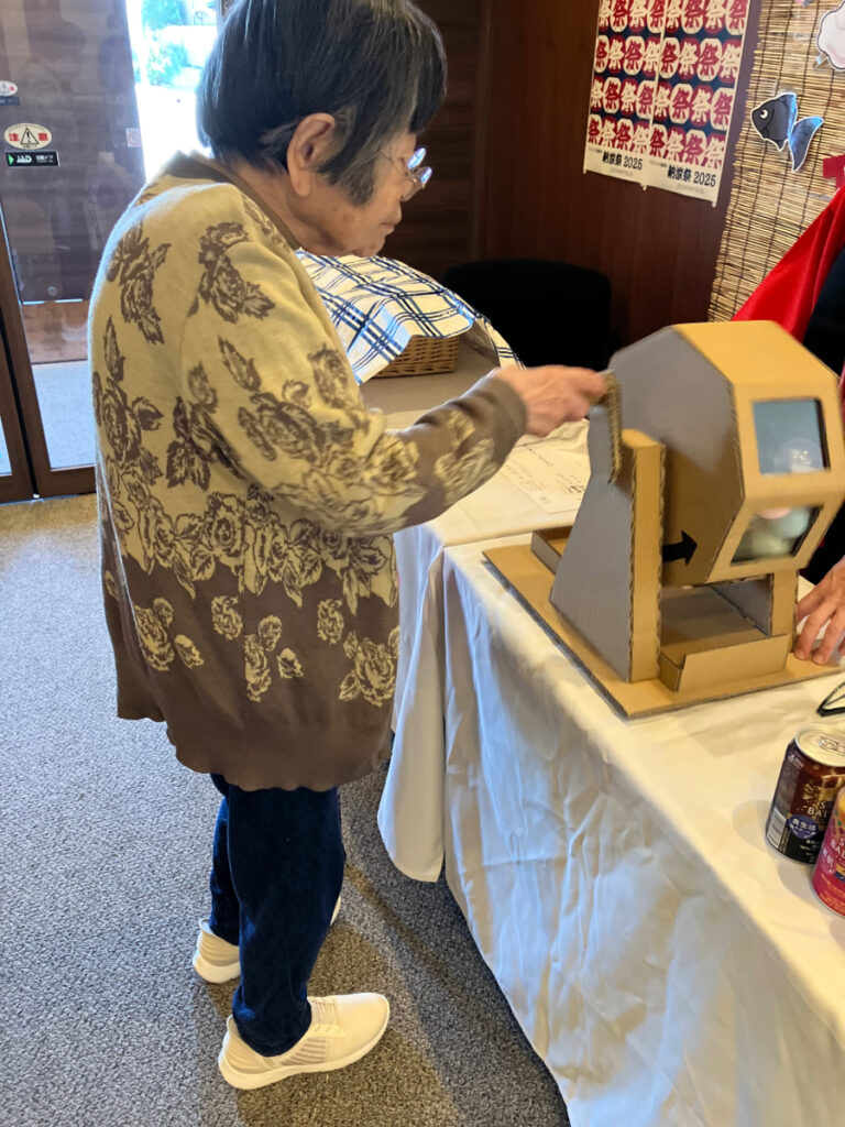 納涼祭でくじびき
