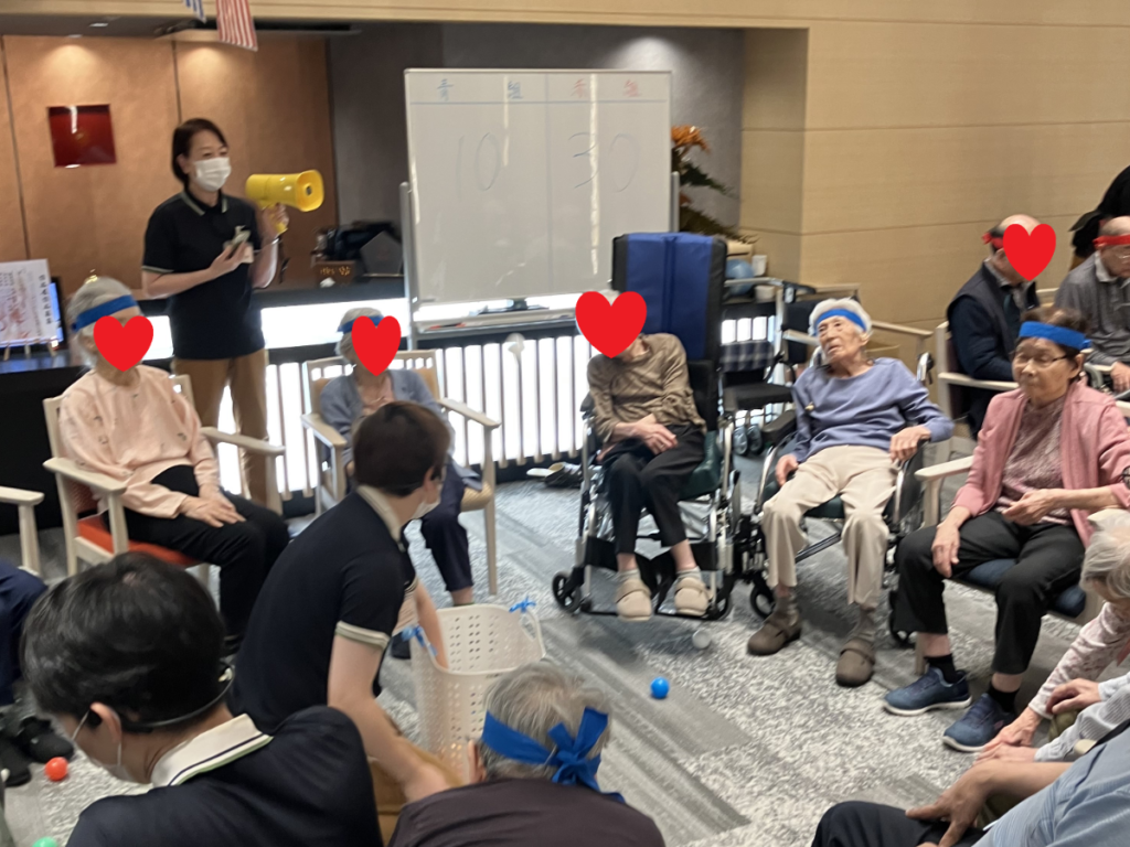 運動会「玉入れ」の様子