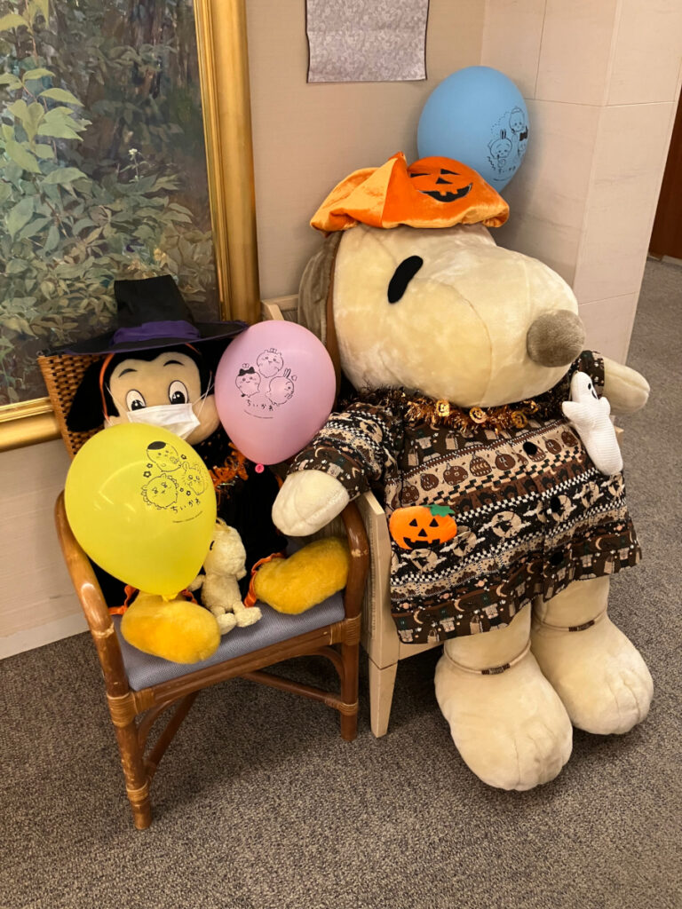 ホームのアイドル的存在のスヌーピー