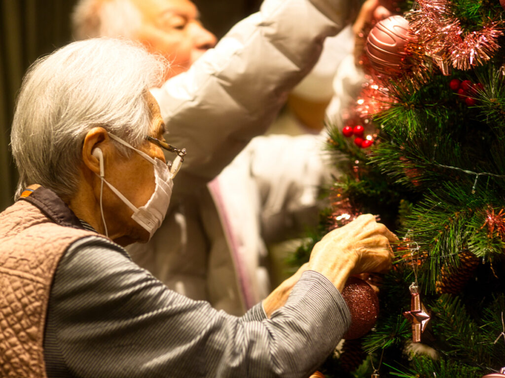 クリスマスの飾り付け