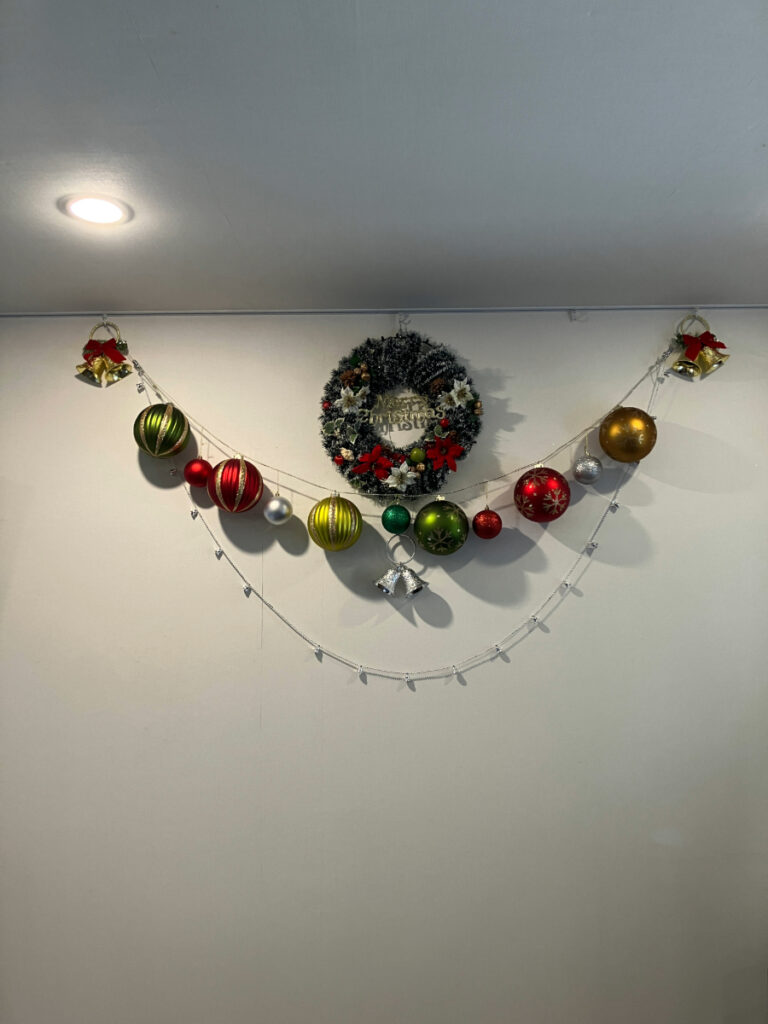 クリスマスの飾り付け