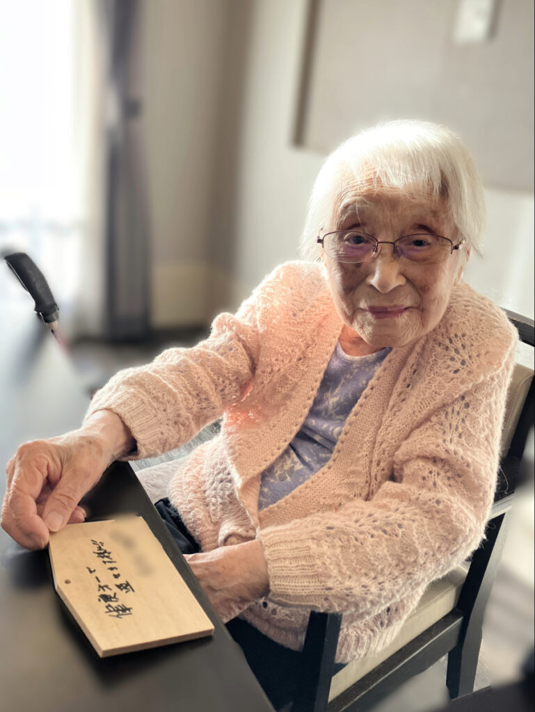 絵馬作成の様子