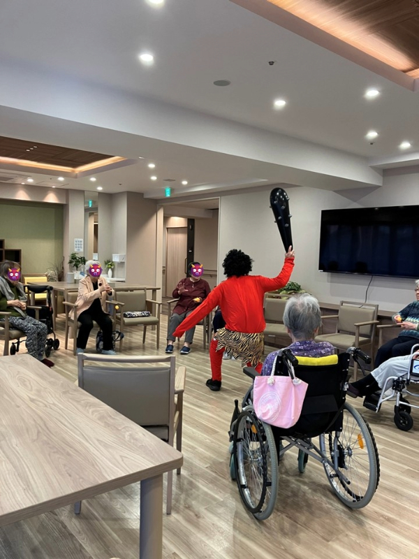 節分イベントで鬼登場