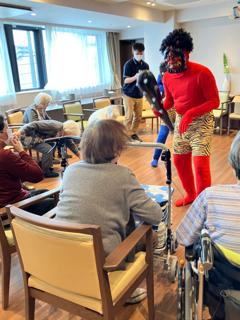 節分の豆まきレクリエーション