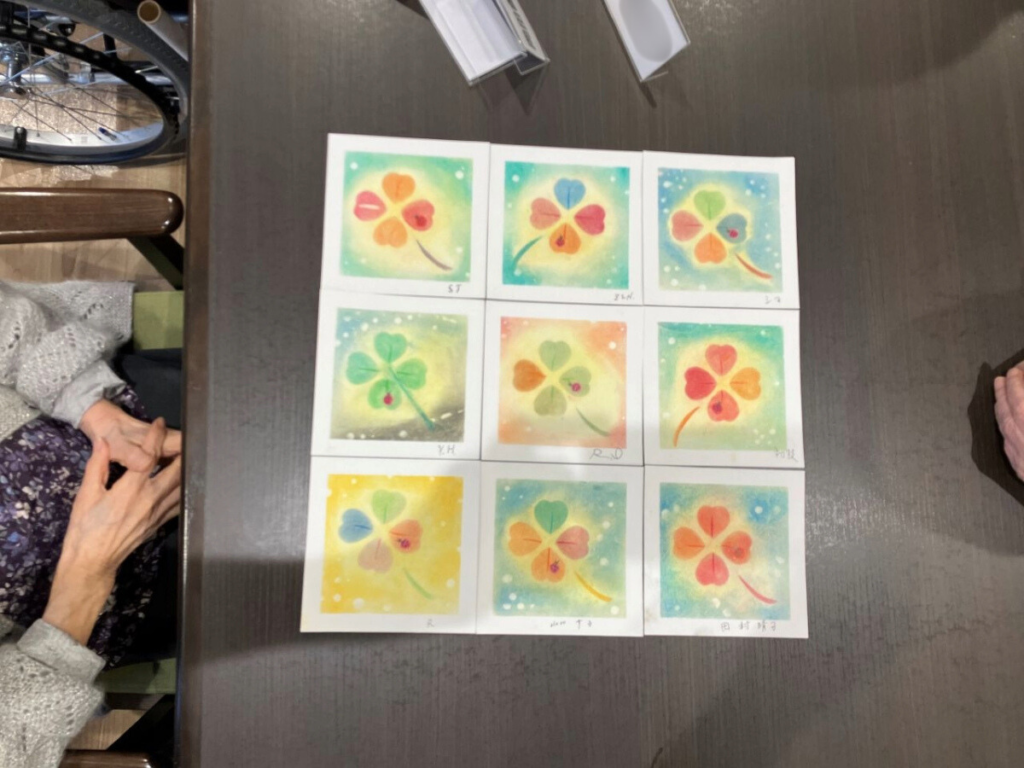 完成したパステルアート作品