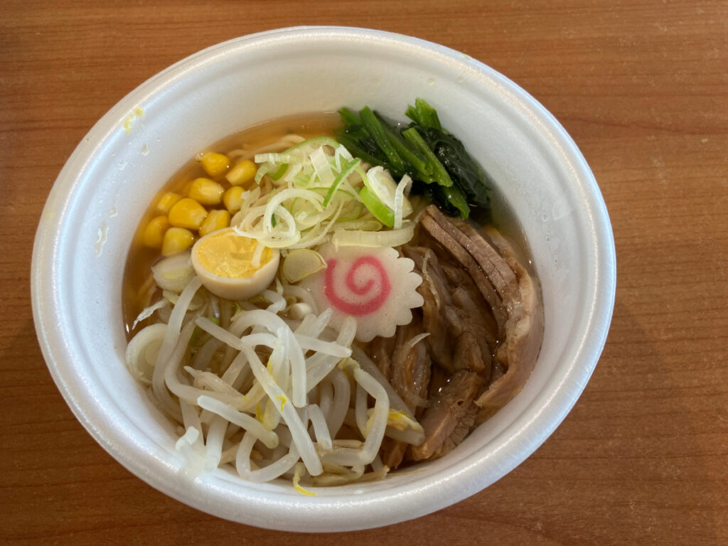 完成したラーメン