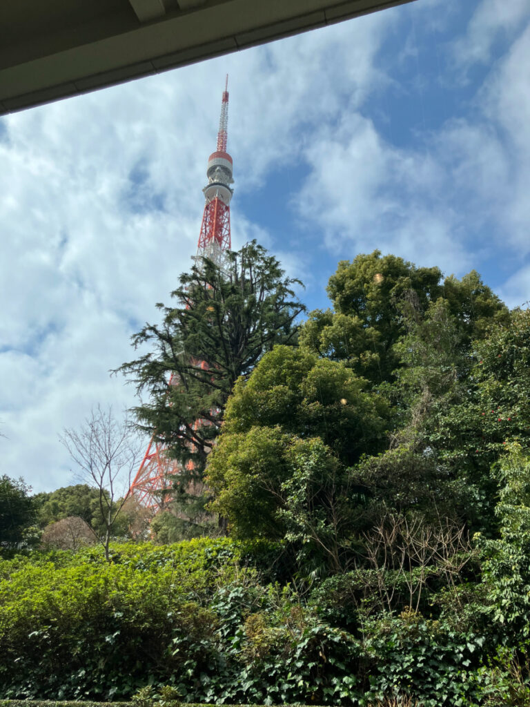 レストランから見える東京タワー