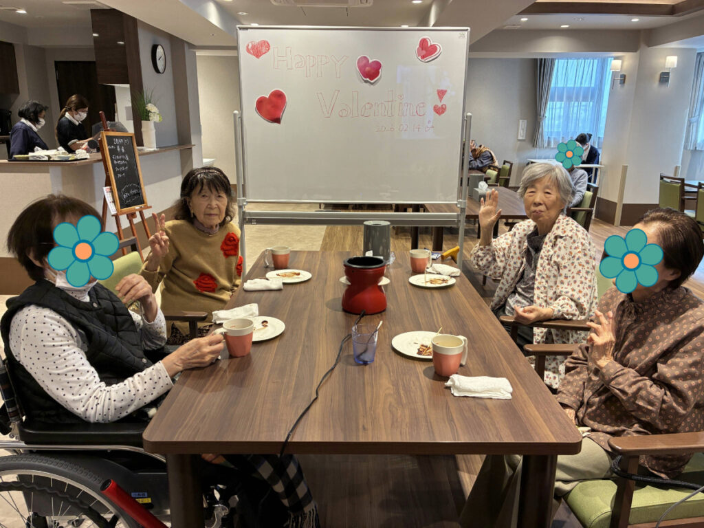 バレンタインレクリエーションの様子