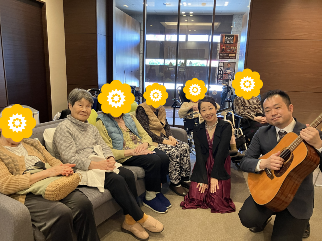 ジャズの演奏者と記念撮影