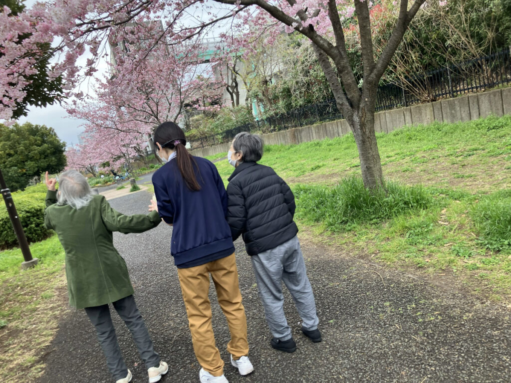 散策しながらのお花見