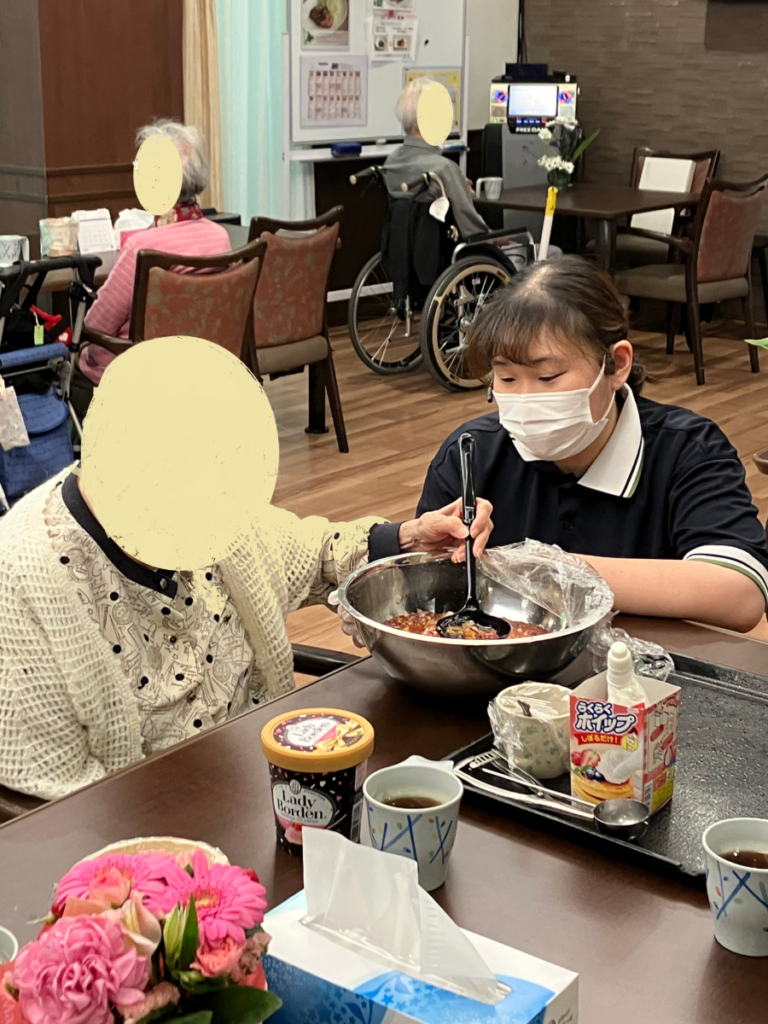 母の日のおやつ作りレクリエーション