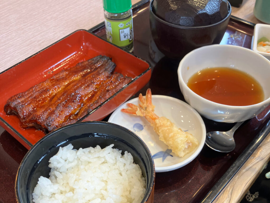 うなぎと天ぷらセット
