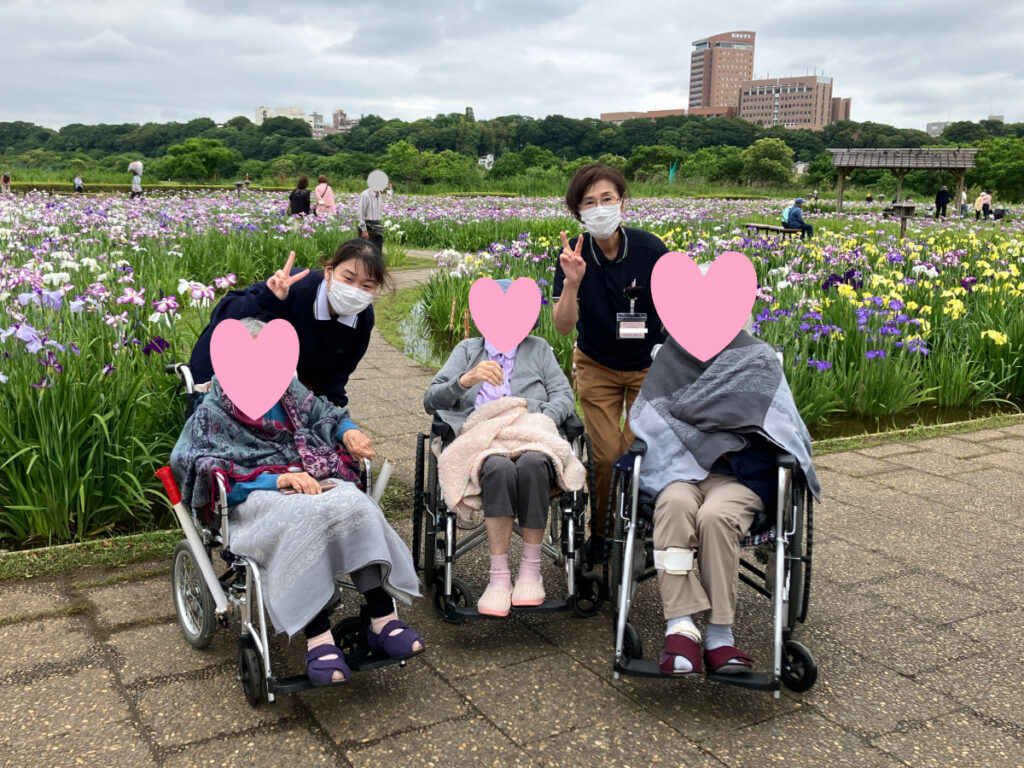 小岩菖蒲園で記念撮影