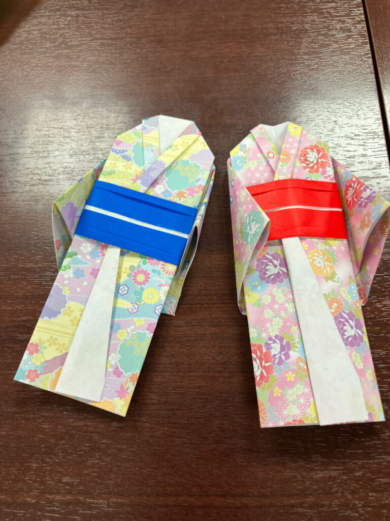 着物の折り紙作品完成
