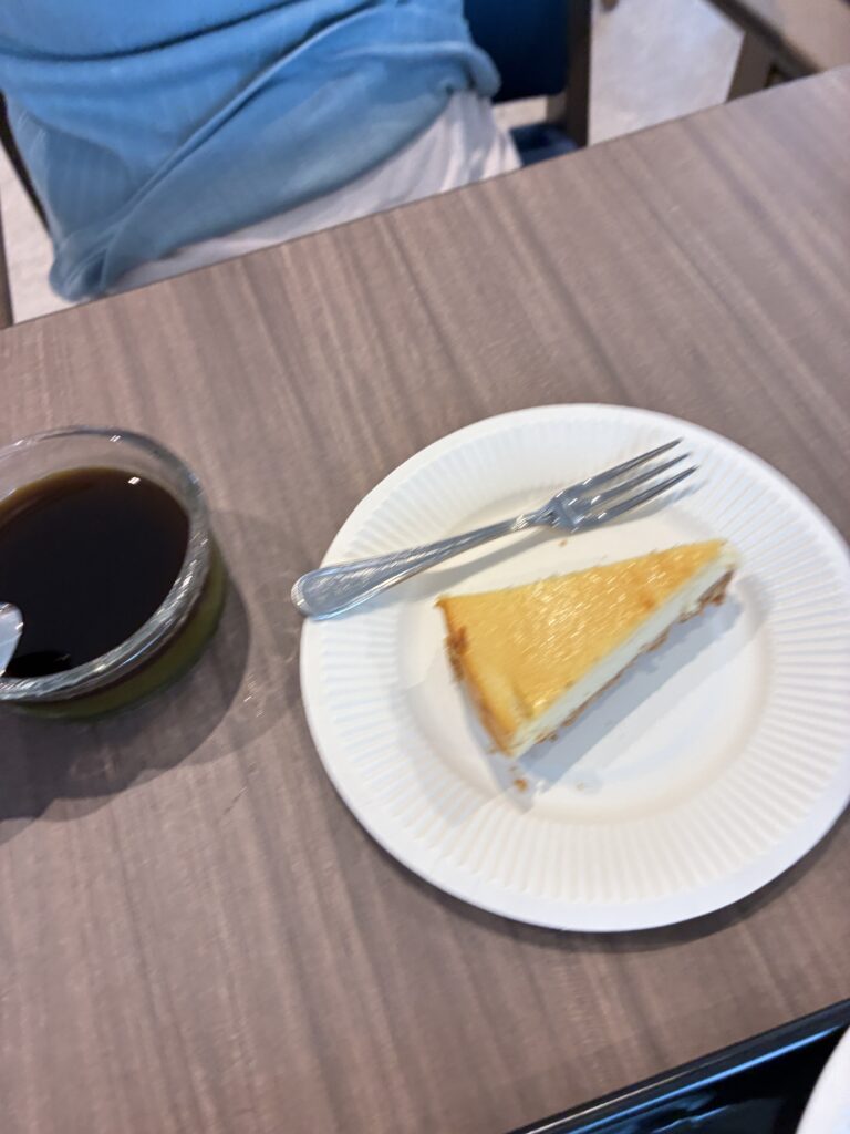 完成したチーズケーキ