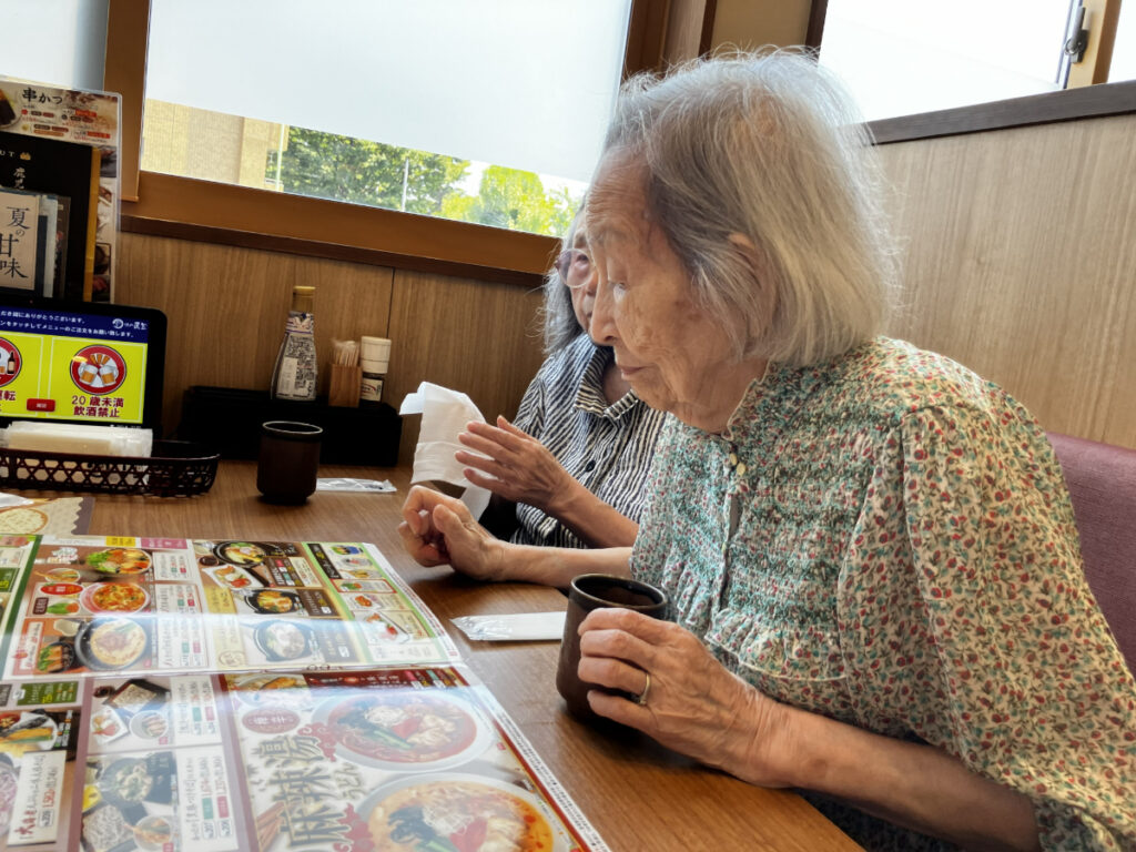メニューを選ぶご入居者