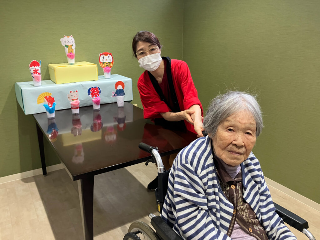 射的を楽しむご入居者