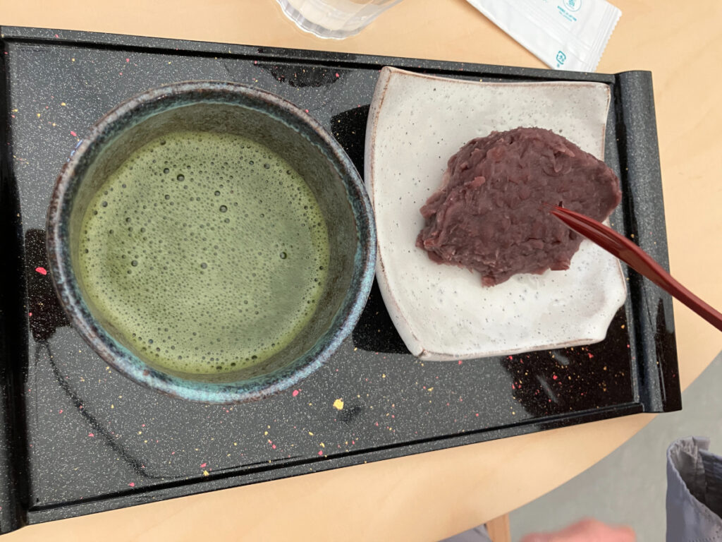 おはぎとお抹茶セット